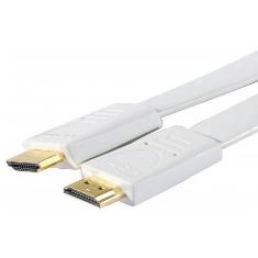 Cable Hdmi 13 Plano Macho Macho Conexion Oro 3m Blanco